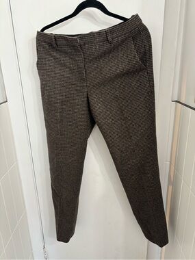 Theory Women’s Brown Houndstooth Dress Pants